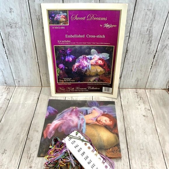 Sweet Dreams by Lisa Jane Embellished Cross Stitch Pre Printed Design - Picture 2 of 7